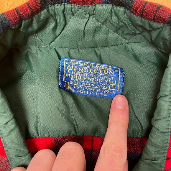 Vintage Pendleton USA Made 100% Wool Multicolor Size 16 Pattern VTG Shirt - Picture 5 of 9